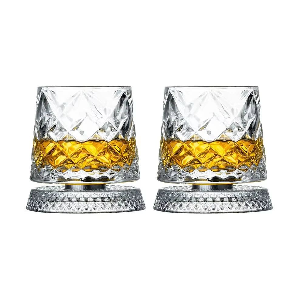 Rotating Whisky Glasses