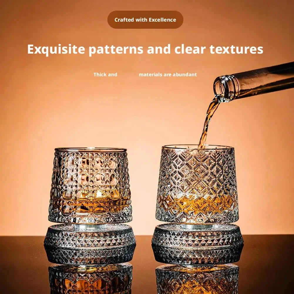 Rotating Whisky Glasses