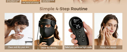 Red Light Therapy LED Face Mask with Neck