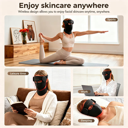 Red Light Therapy LED Face Mask with Neck