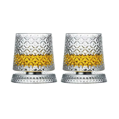Rotating Whisky Glasses