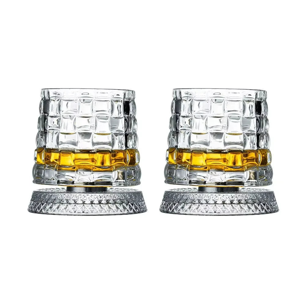 Rotating Whisky Glasses