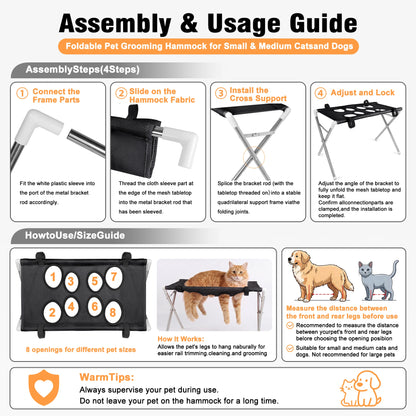 Pet Grooming Hammock Table