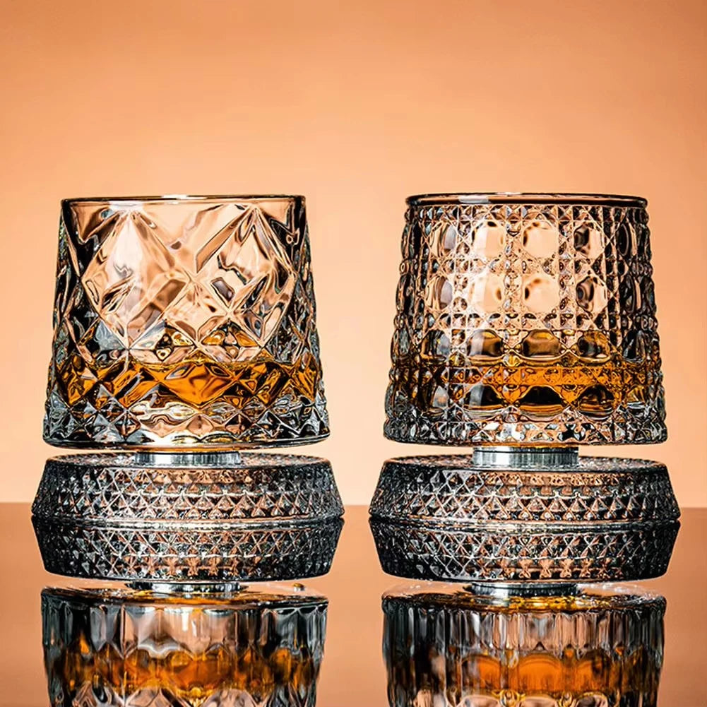 Rotating Whisky Glasses