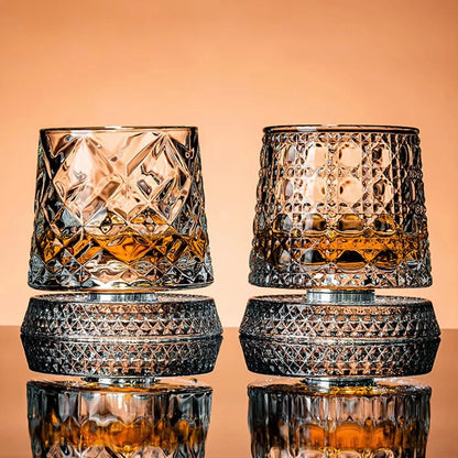 Rotating Whisky Glasses