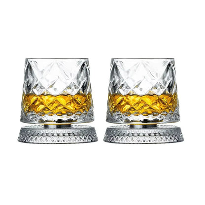 Rotating Whisky Glasses