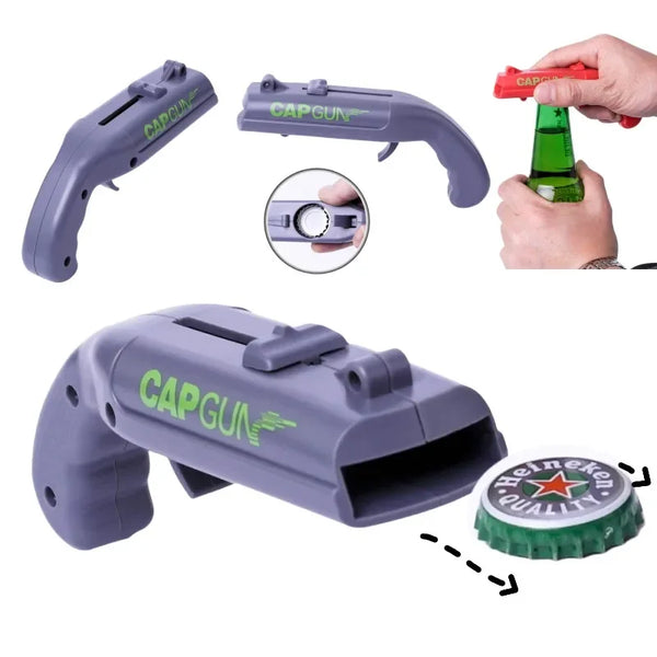 Party Bottle Opener with Cap Launcher