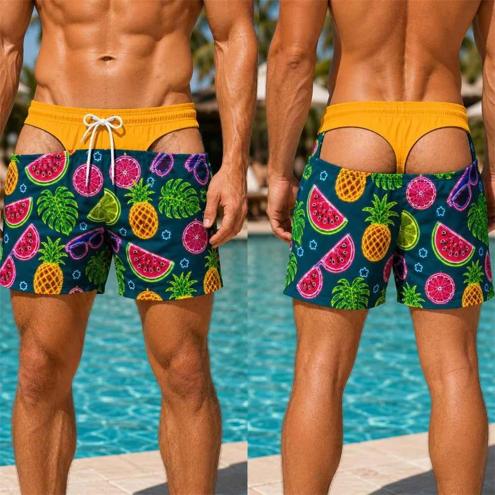 Funny Pattern Swim Trunks