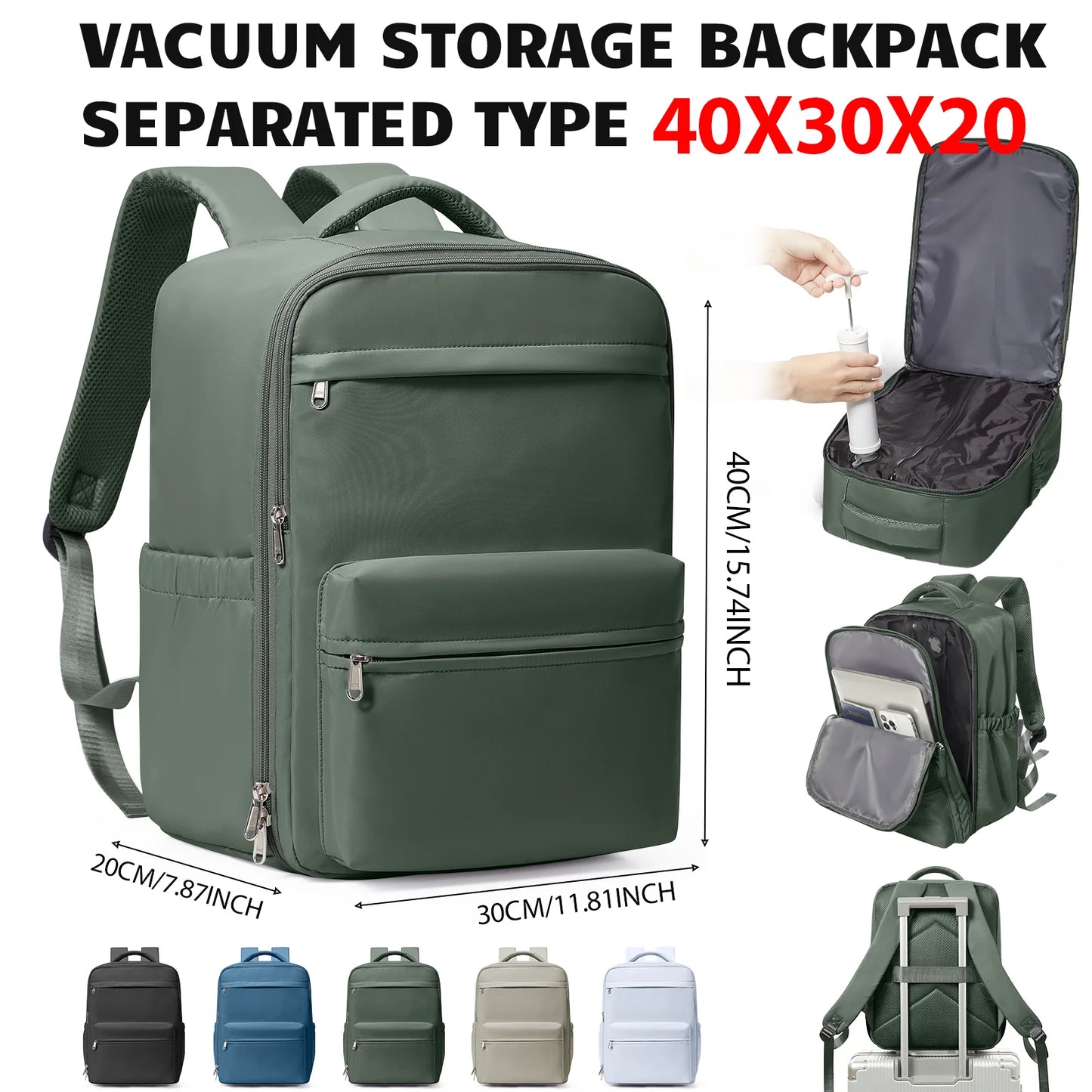Vacuum Backpack with Pump