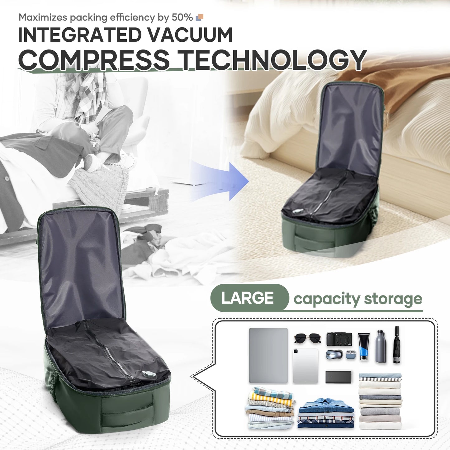 Vacuum Backpack with Pump