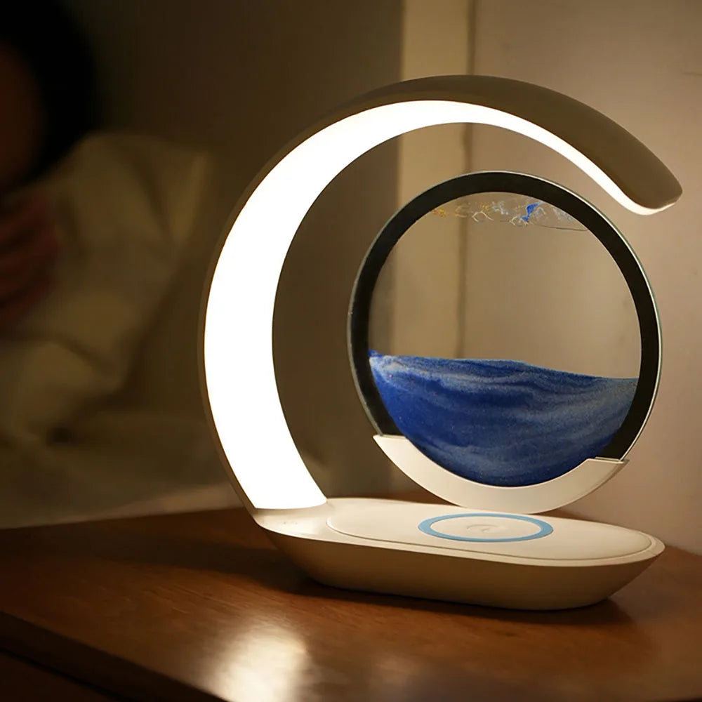 Quicksand Table Lamp with Wireless Charging Desk