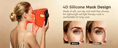 Red Light Therapy LED Face Mask with Neck
