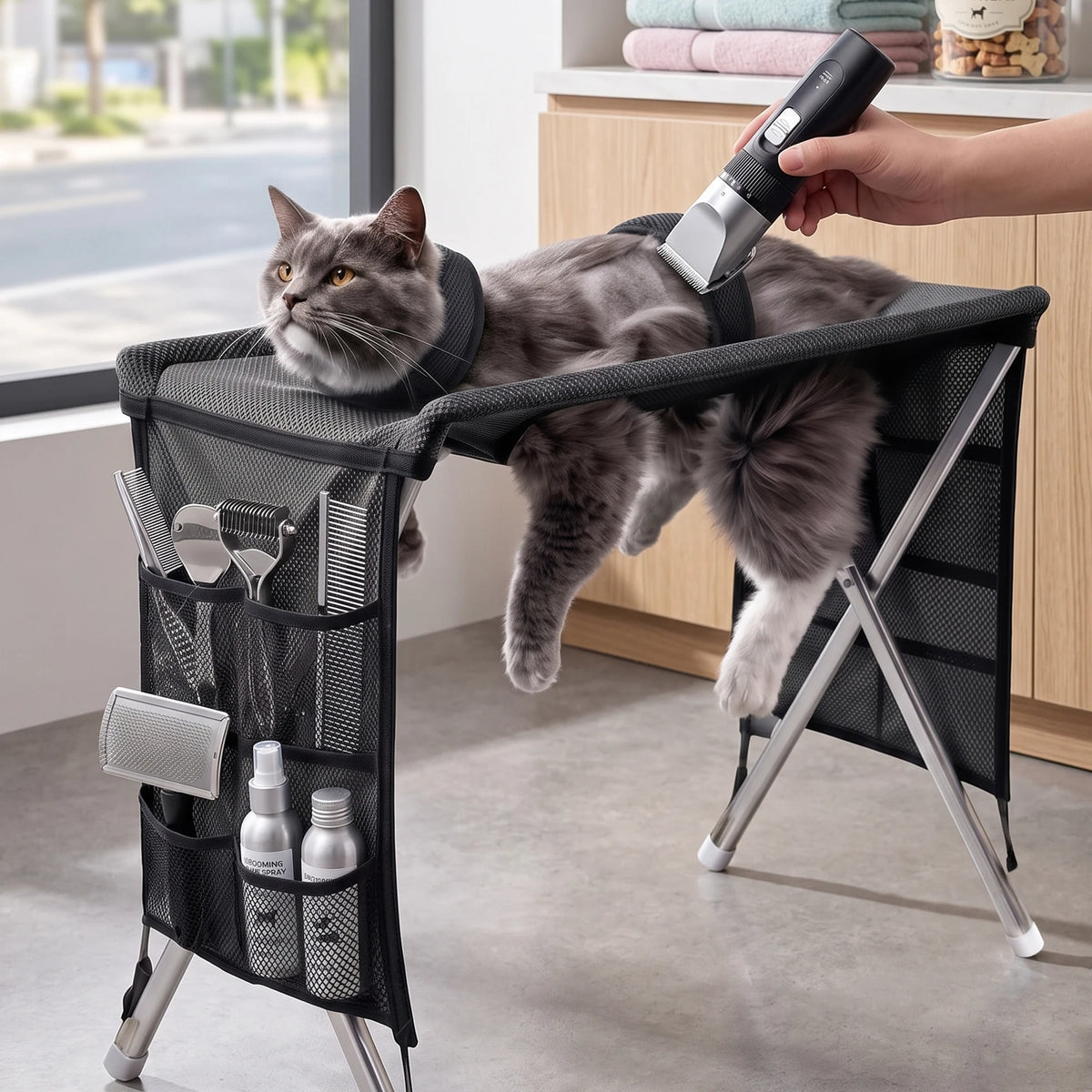 Pet Grooming Hammock Table