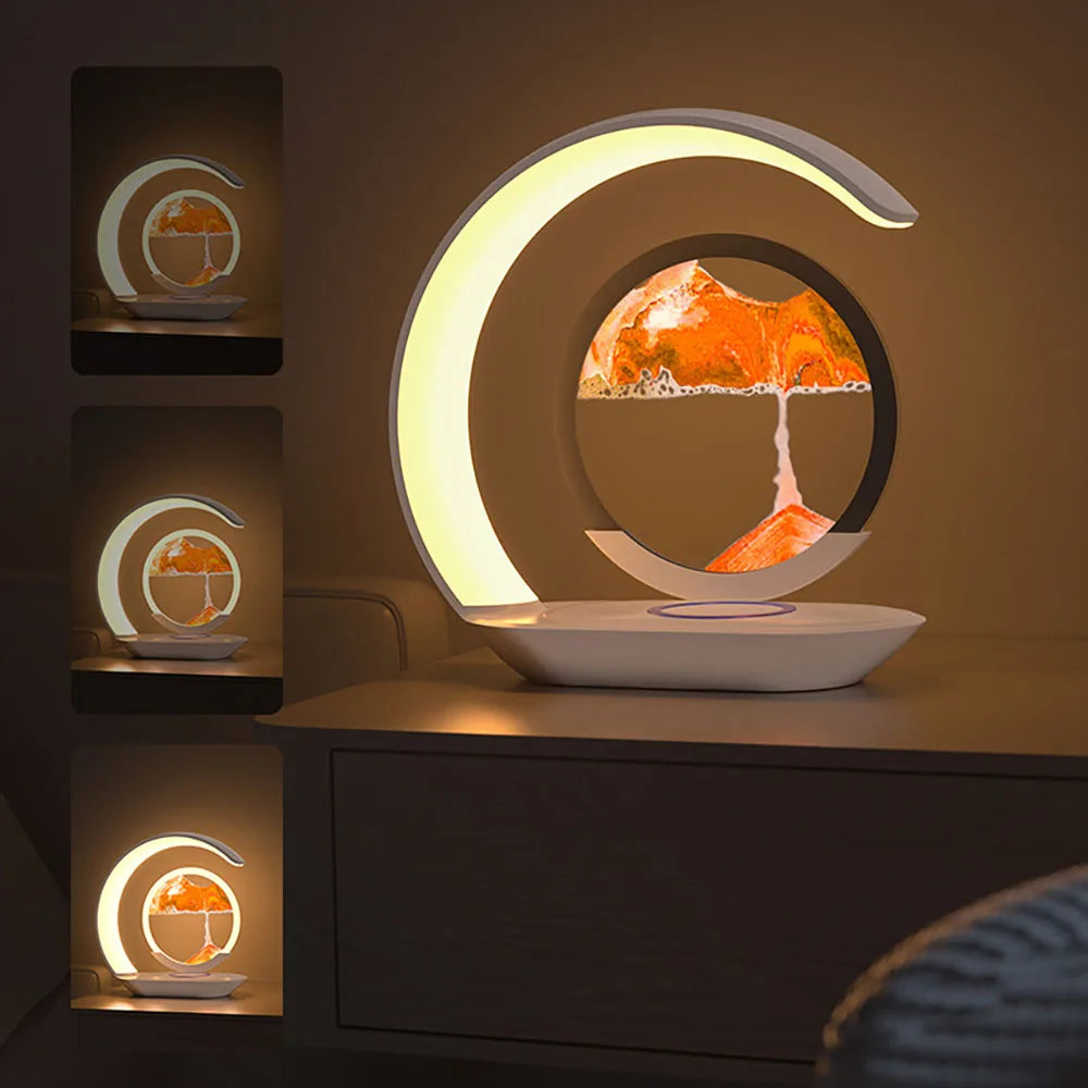 Quicksand Table Lamp with Wireless Charging Desk