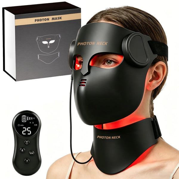Red Light Therapy LED Face Mask with Neck