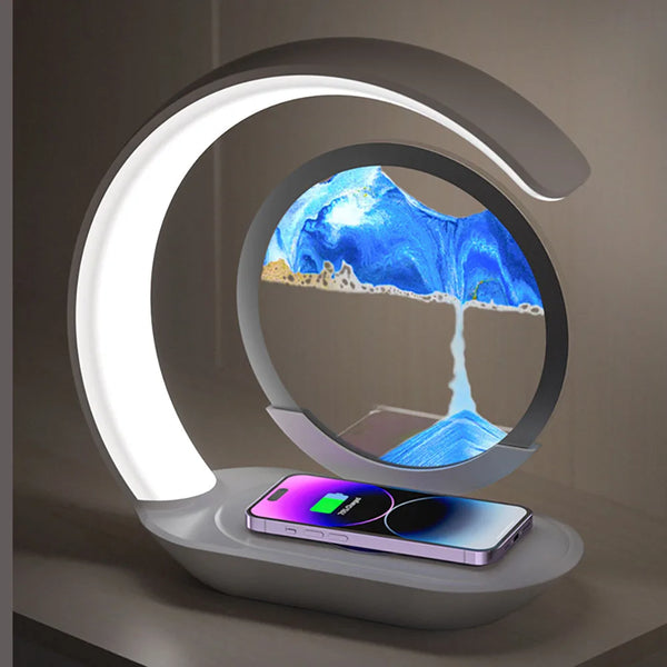 Quicksand Table Lamp with Wireless Charging Desk