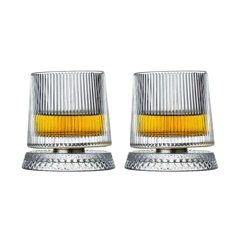 Rotating Whisky Glasses