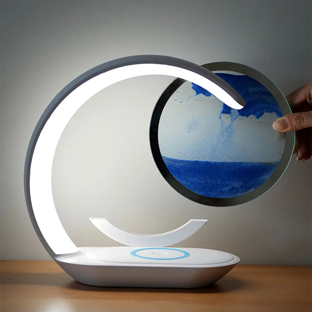 Quicksand Table Lamp with Wireless Charging Desk