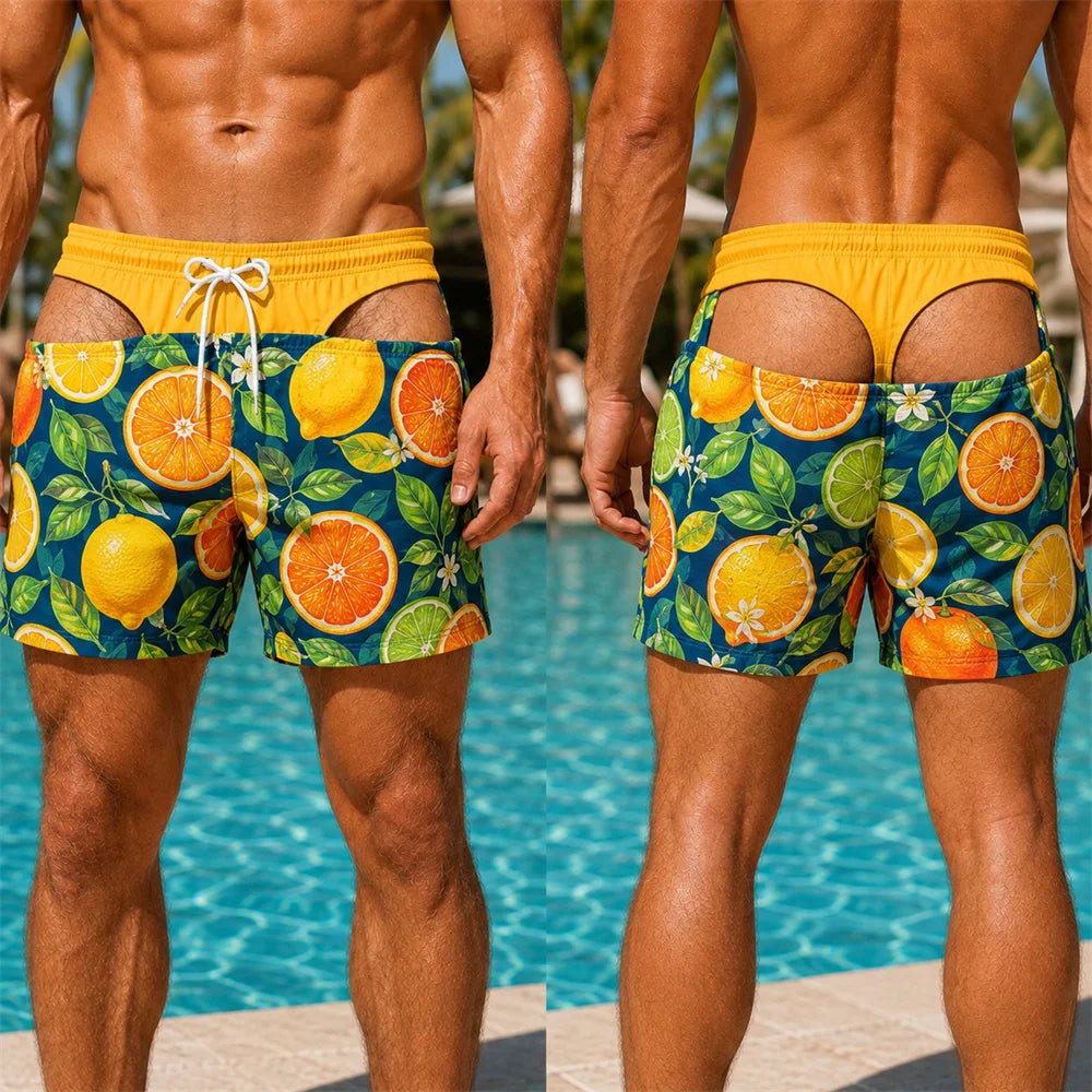Funny Pattern Swim Trunks