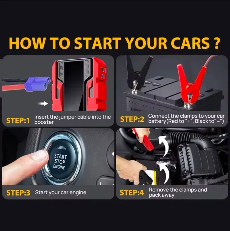 New 12V 99800mAh Car Jump Starter ,Portable Emergency Power Bank