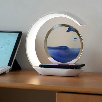 Quicksand Table Lamp with Wireless Charging Desk