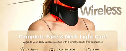 Red Light Therapy LED Face Mask with Neck