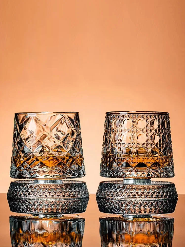 Rotating Whisky Glasses