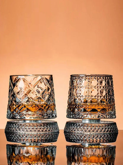 Rotating Whisky Glasses